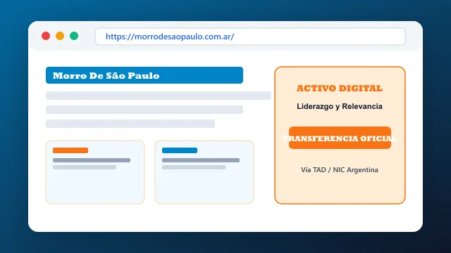 Ecosistema digital, branding y proceso de cesión registral formal de morrodesaopaulo.com.ar